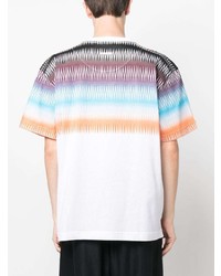 weißes bedrucktes T-Shirt mit einem Rundhalsausschnitt von Missoni