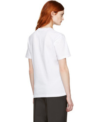 weißes bedrucktes T-shirt von MCQ