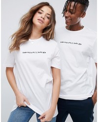 weißes bedrucktes T-shirt von Asos