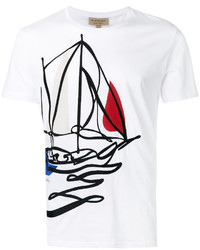 weißes bedrucktes T-shirt von Burberry