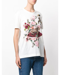 weißes bedrucktes T-shirt von Dolce & Gabbana