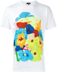 weißes bedrucktes T-shirt von Comme des Garcons