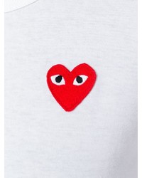 weißes bedrucktes T-shirt von Comme des Garcons