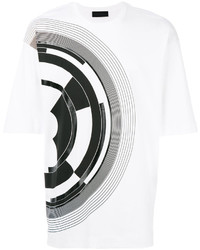 weißes bedrucktes T-shirt von Diesel