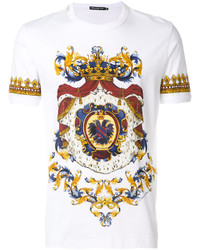 weißes bedrucktes T-shirt von Dolce & Gabbana