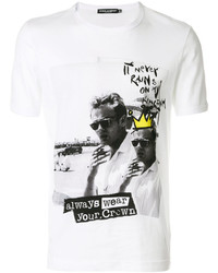 weißes bedrucktes T-shirt von Dolce & Gabbana