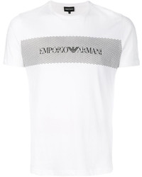 weißes bedrucktes T-shirt von Emporio Armani