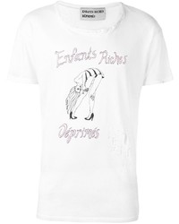 weißes bedrucktes T-shirt von Enfants Riches Deprimes