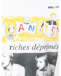 weißes bedrucktes T-shirt von Enfants Riches Deprimes