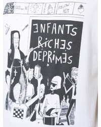 weißes bedrucktes T-shirt von Enfants Riches Deprimes