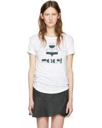 weißes bedrucktes T-shirt von Etoile Isabel Marant