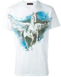 weißes bedrucktes T-shirt von Etro