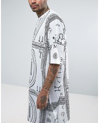 weißes bedrucktes T-shirt von Asos