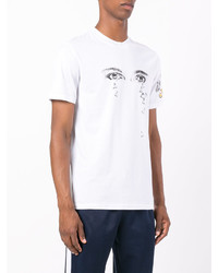 weißes bedrucktes T-shirt von Lanvin