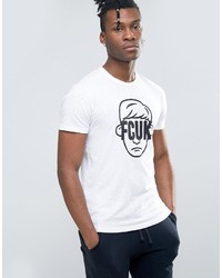 weißes bedrucktes T-shirt von French Connection