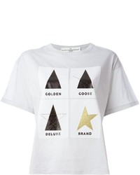 weißes bedrucktes T-shirt von Golden Goose Deluxe Brand