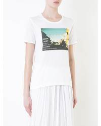 weißes bedrucktes T-shirt von GUILD PRIME