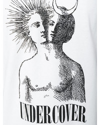 weißes bedrucktes T-shirt von Undercover