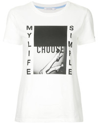 weißes bedrucktes T-shirt von GUILD PRIME