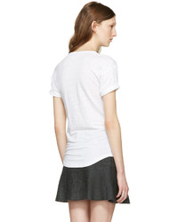 weißes bedrucktes T-shirt von Etoile Isabel Marant