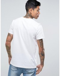 weißes bedrucktes T-shirt von Jack and Jones