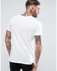 weißes bedrucktes T-shirt von Jack and Jones