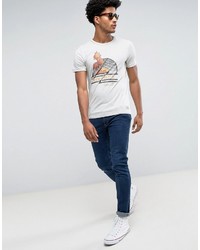 weißes bedrucktes T-shirt von Jack and Jones