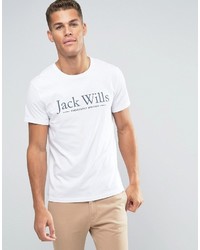 weißes bedrucktes T-shirt von Jack Wills