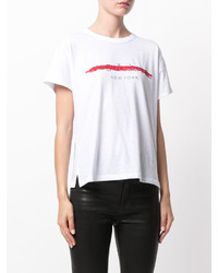 weißes bedrucktes T-shirt von Rag & Bone