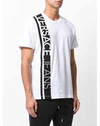 weißes bedrucktes T-shirt von Versace