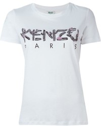 weißes bedrucktes T-shirt von Kenzo