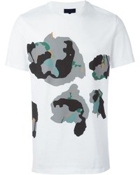 weißes bedrucktes T-shirt von Lanvin