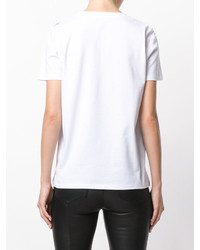 weißes bedrucktes T-shirt von Balmain