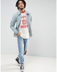 weißes bedrucktes T-shirt von Asos