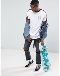 weißes bedrucktes T-shirt von Asos