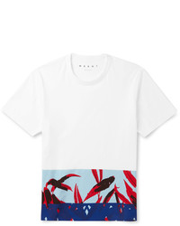 weißes bedrucktes T-shirt von Marni