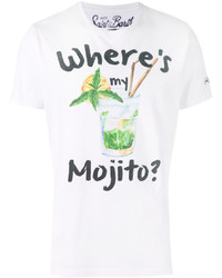 weißes bedrucktes T-shirt von MC2 Saint Barth