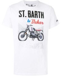 weißes bedrucktes T-shirt von MC2 Saint Barth