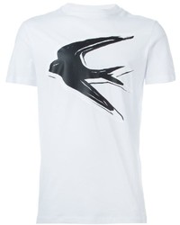 weißes bedrucktes T-shirt von McQ by Alexander McQueen