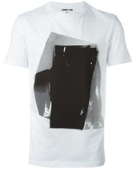 weißes bedrucktes T-shirt von McQ by Alexander McQueen