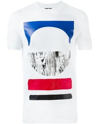 weißes bedrucktes T-shirt von McQ by Alexander McQueen