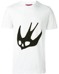 weißes bedrucktes T-shirt von McQ by Alexander McQueen