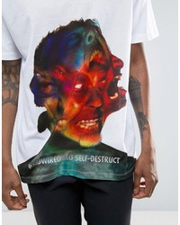 weißes bedrucktes T-shirt von Asos