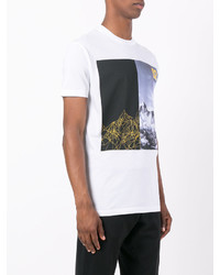 weißes bedrucktes T-shirt von DSQUARED2