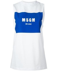 weißes bedrucktes T-shirt von MSGM