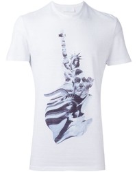 weißes bedrucktes T-shirt von Neil Barrett
