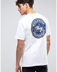 weißes bedrucktes T-shirt von Obey
