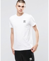 weißes bedrucktes T-shirt von adidas