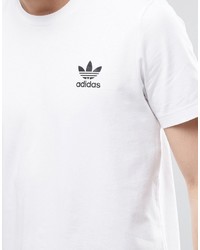 weißes bedrucktes T-shirt von adidas