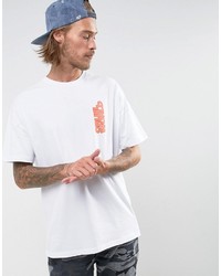 weißes bedrucktes T-shirt von Asos